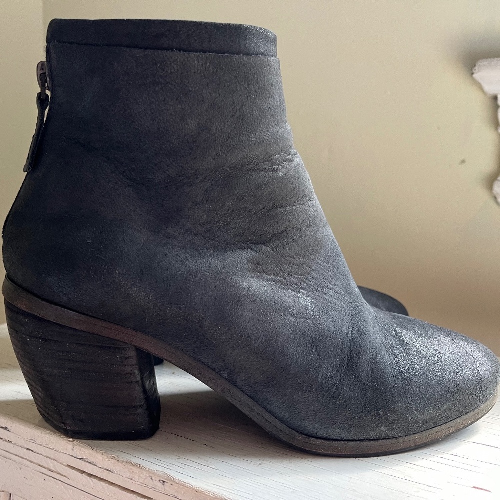 Marsell Black Nubuck Ankle Boots Booties Size 38.5